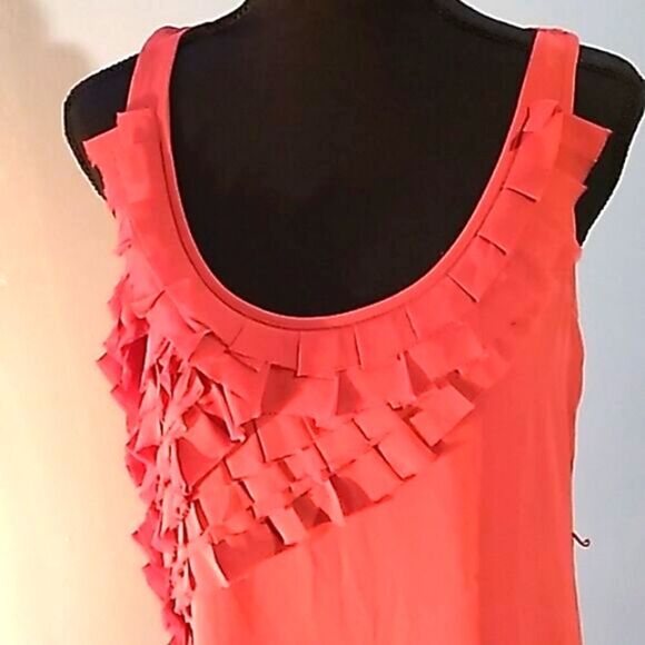 Lauren Conrad autumn orange scoop neck tank shift dress - Picture 1 of 13